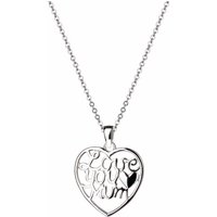 Sterling Silver 'Love You Mum' Heart Necklace