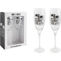 Mr and Mrs Champagne Flutes