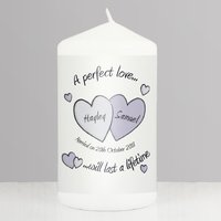 Personalised Wedding Pillar Candle